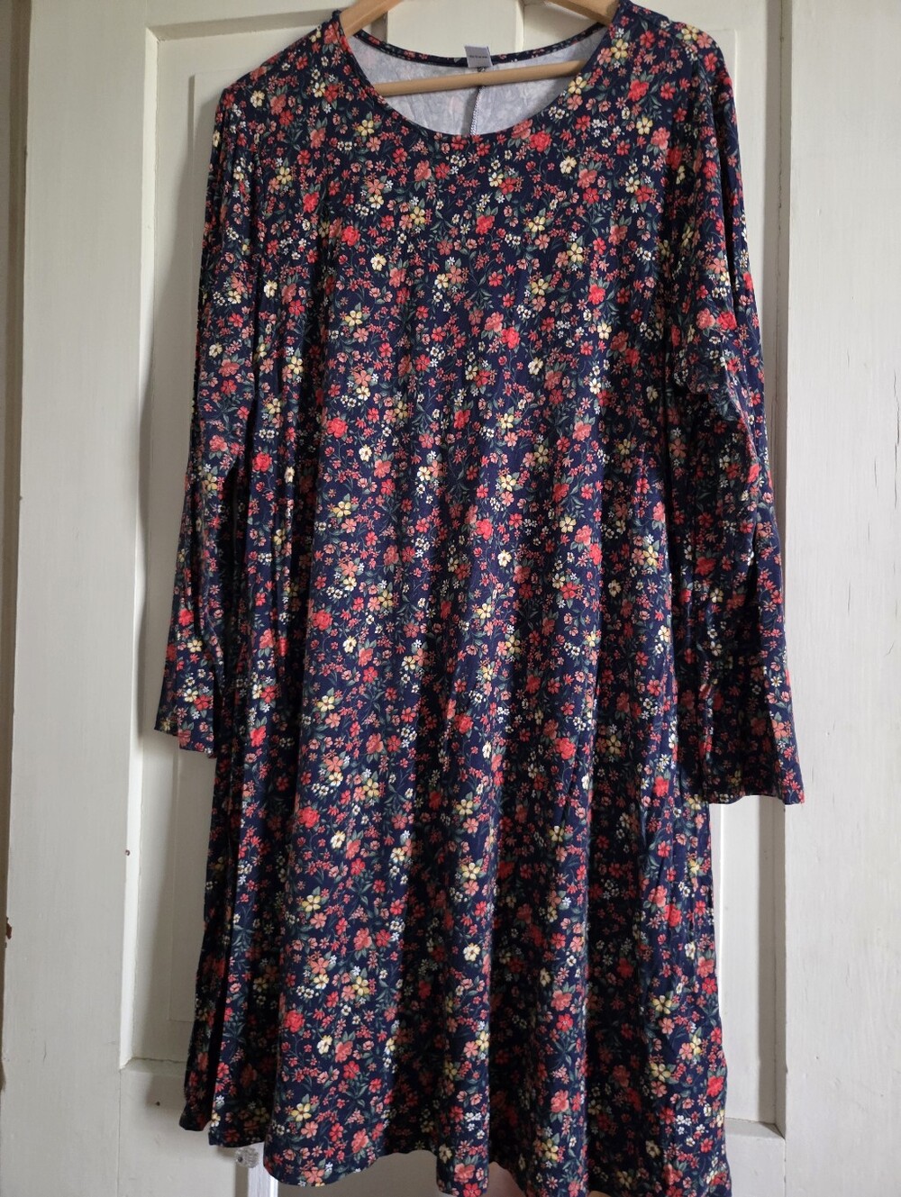 Navy Blue Floral Dress